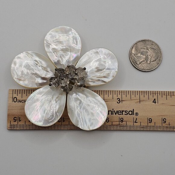 VTG Hair Clip Irridescent Shiny Fairycore Cute Cottage Cabin Spring Summer Daisy - Picture 7 of 7